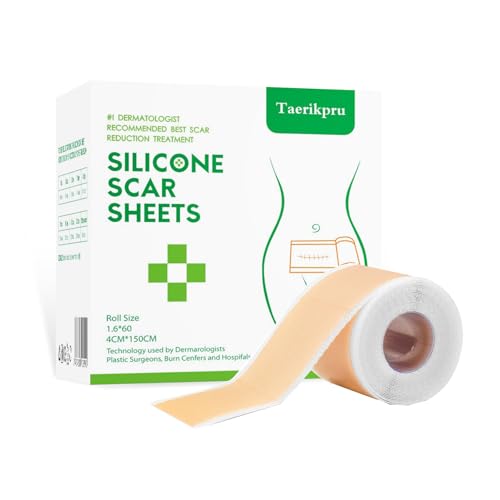 FONCBIEN Emblema de silicone para feridas de cesárea, gravidez e cirurgia, silicone Scar Sheets (4 x 150 cm)