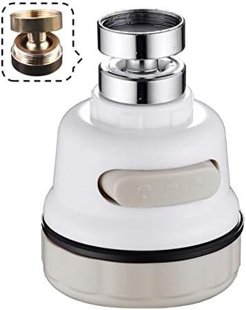Kitchen Faucet Replacement Head, Movable Kitchen Sink Spray Head 360° Rotatable,Anti-Splash Sink Sprayer Faucet Nozzle Head,Water Saving Faucet Aerator,3 Modes Adjustable Faucet Adapter