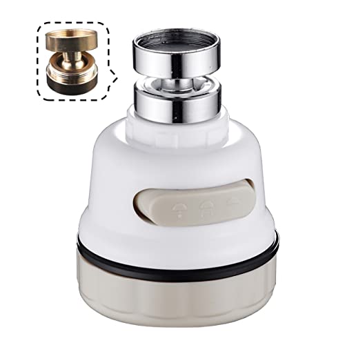 Kitchen Faucet Replacement Head, Movable Kitchen Sink Spray Head 360° Rotatable,Anti-Splash Sink Sprayer Faucet Nozzle Head,Water Saving Faucet Aerator,3 Modes Adjustable Faucet Adapter #TOP1