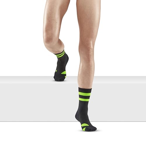CEP Womens Hiking Compression Socks, 80's Pattern, Mid Cut Crew2