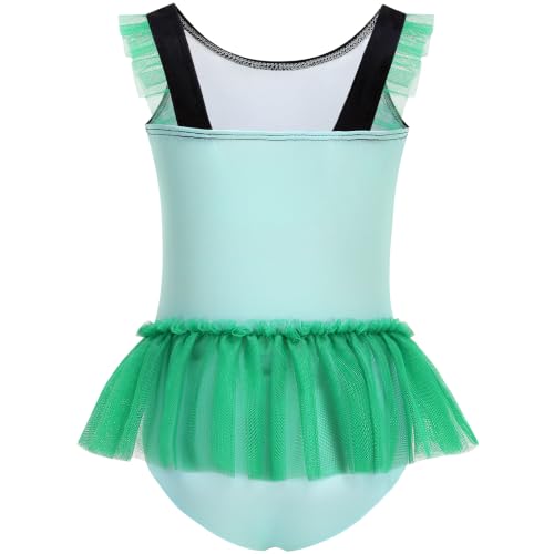 Image of Girls One Piece Swimsuit Colorful Mermaid Bathing Suits Cute Kids Princess Beach Swimwear 2-10 Years