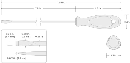 Image of TEKTON 1 /4 in. Slotted Screwdriver (8 in. Shank) | DWS07416