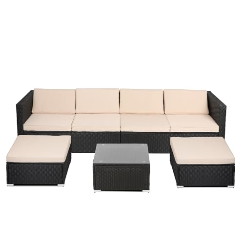 Panana 6 Seater Rattan Garden Furniture Se...