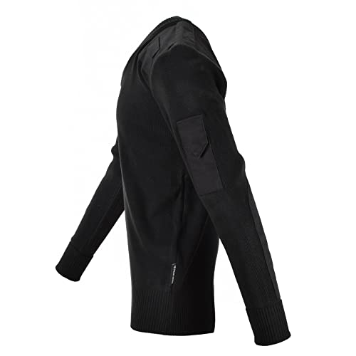 Original British Police Sweater Commando Black V-Neck Long Sleeve Men Pullover Military Security Jumper2