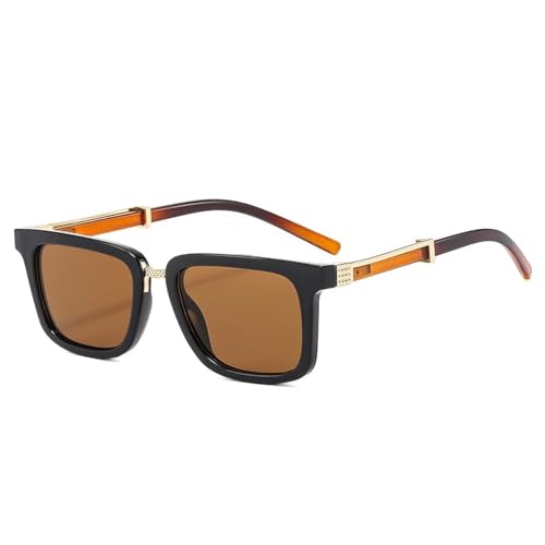 Lunettes de soleil léopard style punk aux finitions rétro et verres dégradés UV400