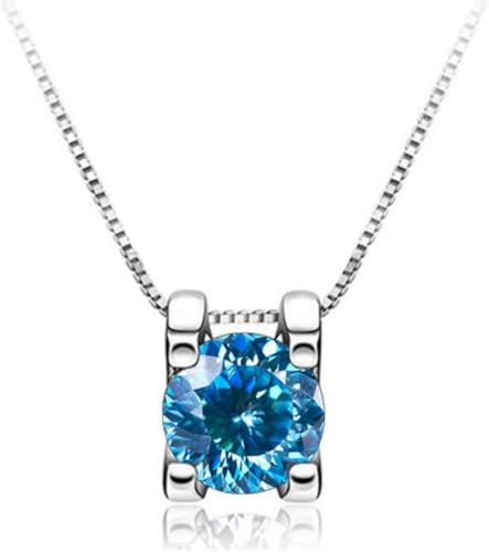 Collier avec pendentif moissanite un cadeau inoubliable de coupe ronde 1 CT pour femme