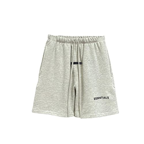 Short de sport en coton respirant et réfléchissant gris AXEBHPED