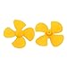 sourcing map 2pc Hélice 4 Pale en Plastique Diamètre 40mm Jaune pour RC Avion Bateau