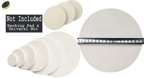 Image of DIY Crafts 3 Pcs, 4inch Felt Pad Wool Felt Polishing Bits Pad Accessories Buffing Shank Only Felt pad Compatible Polishing Buffing Buffer Pad (Only Felt Pad Hook (3 Pcs, 4inch Only Felt Pad Hook Loop)