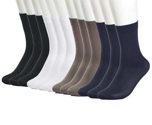 Nylon Sheer Socks For Men,Casual Business Sock Dress Socks,Soft Work Trouser Sox Ice silk Mid Calf Socks