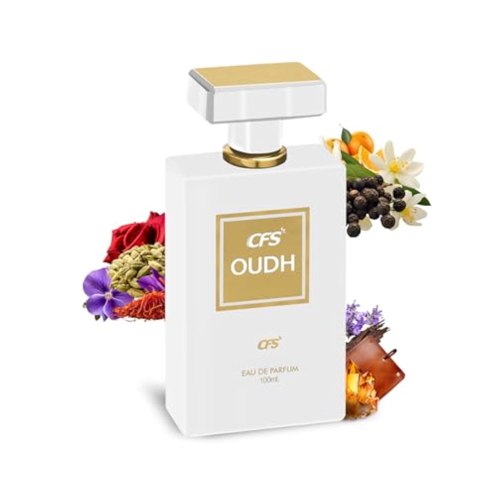 Oudh White Eau De Parfum Spray, Long Lasting Unisex, 100ml