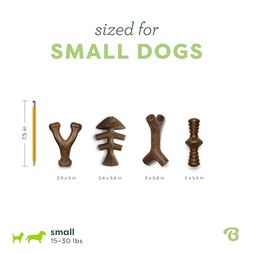 Image of Benebone Small 4-Count Dog Toys for Aggressive Chewers - Under 30 lbs, Small (Pack of 8)