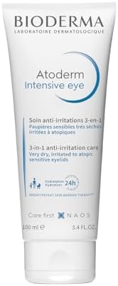 Bioderma Atoderm Intensive Eye Cream with Hyaluronic Acid, 3-in-1 Eye Contour Care, 3.4 Fl Oz