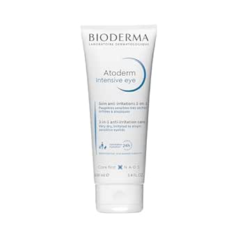 Bioderma Atoderm Intensive Eye Cream with Hyaluronic Acid, 3-in-1 Eye Contour Care, 3.4 Fl Oz