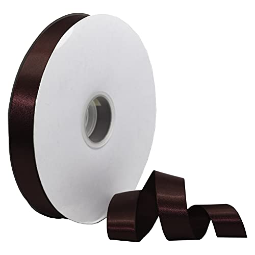 Morex Ribbon Single Face Satin Ribbon, 7/8 inch by 100 Yards, Burgundy, 07722/00-277