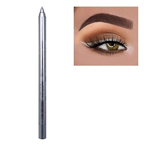 Multi Color Eyeshadow Eyeliner, Metallic Glossy Smoky Eyeliner, Long Lasting Professional Eye Makeup Eyeliner Waterproof Eyeliner Pen Eye Cosmetics Makeup Tools (20 Silver Gray) #TOP1