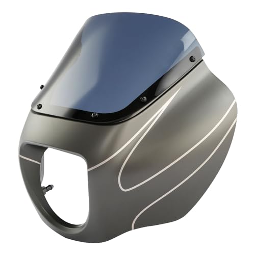 Image of Front Headlight Quarter Fairing Windshield Fit For Harley Softail Low Rider FXLR S FXLRS 2018-2025 Street Bob FXBB FXBBS 2018-2025 Softail Standard FXST 2020-2024 Industrial Gray