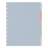 TUL® Discbound Notebook Tab Dividers, Limited Edition, Sunset Shades, Letter Size, Assorted Light Colors, Pack of 5 Divi
