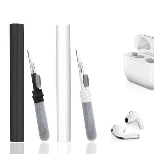 2Pack DOGAIN Reinigungsset für airpod 1/2 Multifunction Bluetooth Kopfhörer Cleaning Set Reinigungsstift Soft Brush for Headphone Case Tools for Keyboard Phone (Schwarz + Weiss) Cover