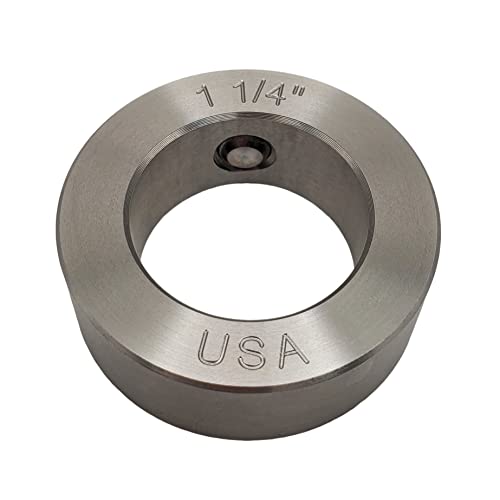 Collier d'arbre à vis en acier inoxydable 303 de 3,2 cm, finition industrielle de précision
