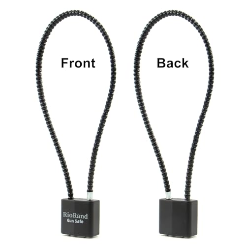 Image of RioRand Keyed Alike Cable Gun Lock 8.5 inch & 15 inch, Safety Lock Compatible with Pistols, Rifles & Shotguns for Home & Firearm Storage