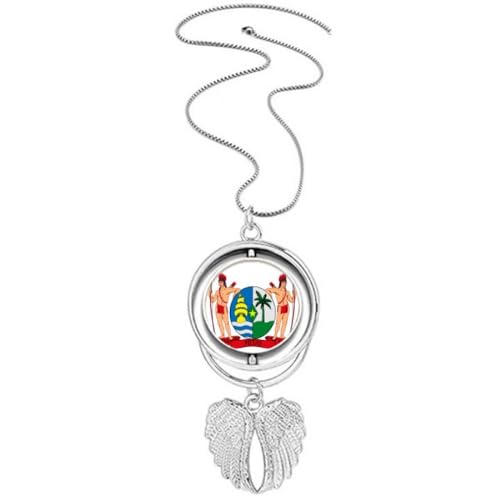 Collier ailes d'ange emblème Sud du Suriname, bijou de précision finement ciselé