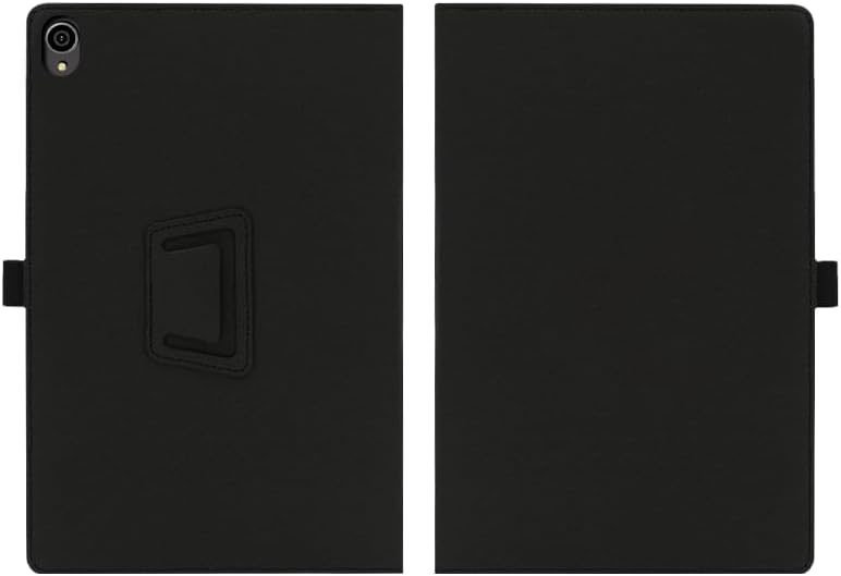Compatible with Urao C107 10-INCH Tablet case, Full Coverage Ultra Slim PU Leather Cover Case Folding Stand Cover Protective Tablet Cover with Hand Strap Magnet (Black)