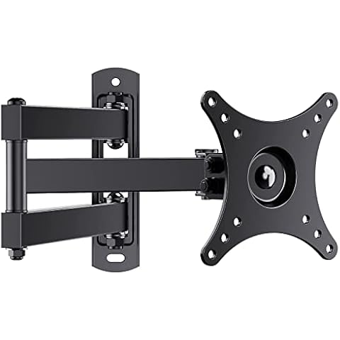 Perlegear TV Wall Bracket for Most 10-32 inch TVs or Monitors up to 20kg, Full Motion TV bracket Swivels Tilts Extends Rotates, Fits VESA 50x50mm/75x75mm/100x100mm, PGXSF1-E Cover