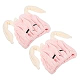 ASAKKURA ヘアドライキャップ 子供用吸水ヘアタオル 速乾タイプ 良い吸収性 柔軟性確保 家庭用美容 ヘアドライアクセサリー 2個セット