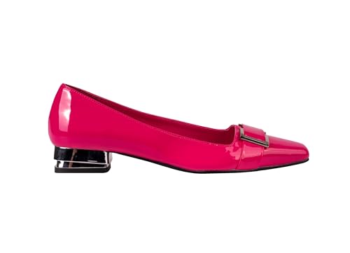 Ninety Union Dove Metallic Heel And Buckle Flat