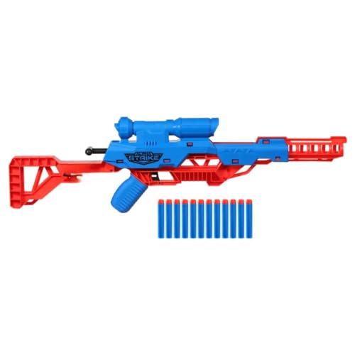 Image of Alpha Strike Wolf LR-1 Blaster with Targeting Scope, 12 Darts, Blue and Red, Toy for Kids Teens and Adults