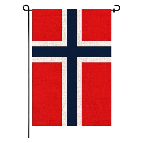 pretty_jessie Norway Garden Flag 12x18 Inch, Norwegian Yard Flag Decor