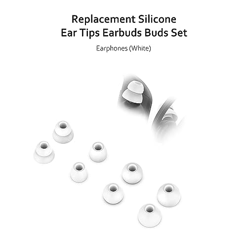 Replacement Silicone Ear Tips Earbuds Buds Set Compatible with Beats by dr dre Powerbeats Pro Wireless Earphones (White) - Image 4