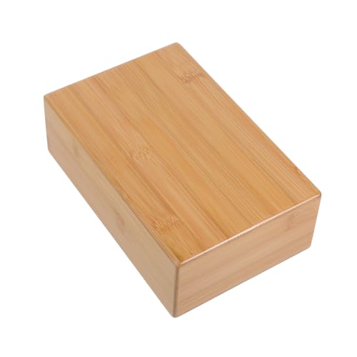POPETPOP 1PC Natural Yoga Brick Durable Wooden Yoga Training Aid for Home Fitness Smooth Surface for Comfortable Practice Lightweight and Portable