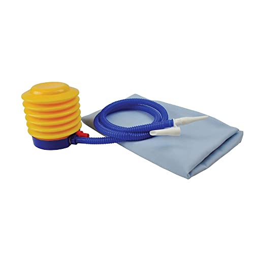 Blue Jay An Elite Healthcare Brand Inflatable Elevation Wedge Back/Foot/Leg Pillow for Acid Reflux and Better Sleeping Position with Heavy Gauge White Vinyl | Cotton Cover | Manual Air Pump