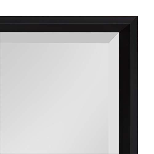 Kate And Laurel Calter Modern Decorative Framed Beveled Wall Mirror, 25.5X37.5 Black #TOP2