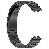 Advokingtap Cinturino di ricambio in acciaio inossidabile compatibile con Huawei Band 11, cinturino regolabile, fissaggio affidabile e uso a lungo termine (nero)