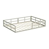 LIVRAISON : Lit de sol en métal, instructions de montage, matériel de montage (matelas et décoration non inclus)