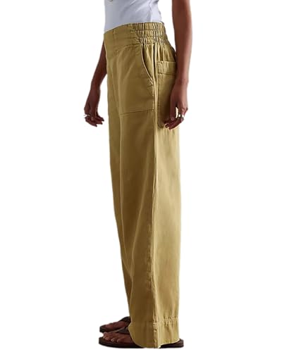 Womens Wide Leg Jeans Elastic Low Rise Pull on Baggy Jeans Casual Straight Leg Denim Pants2