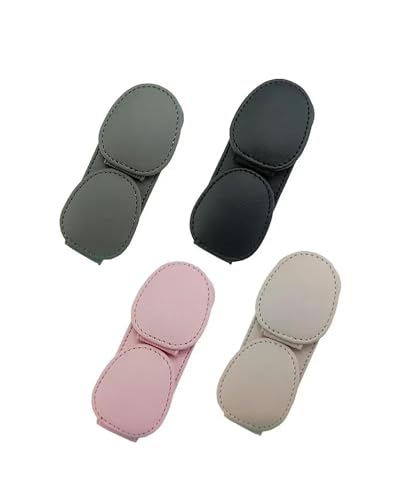 Support lunettes voiture de finition soignée rose clip de fixation robuste pare-soleil - 4