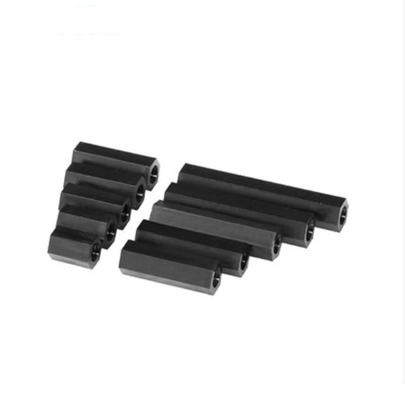 500/1000PCS M2.5 M3 M4 White Or Black Hex Nylon Standoff Spacer Column Flat Head Double Pass Nylon Plastic Spacing Screws(White,20MM_M4 500PCS)