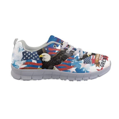 Image of GIFTPUZZ Mens Lace Up Athletic Trainers Running Sneakers Wedge Breathable Gym Lightweight Sports Tennis Shoes