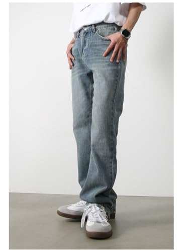 Men's Denim Jeans American High Street Straight Leg Loose Slim Commuting Daily Casual Pants for Men3