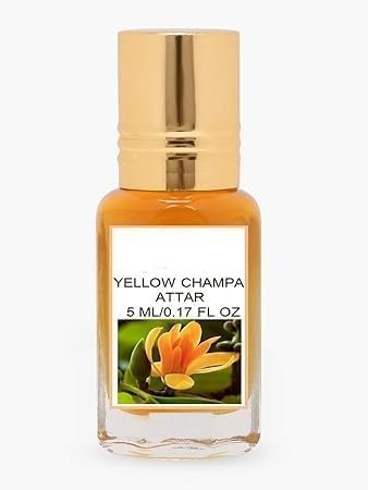 Yellow Champa Attar For Men & Women (5ml), 0.16 Fl Oz (Pack of 1)