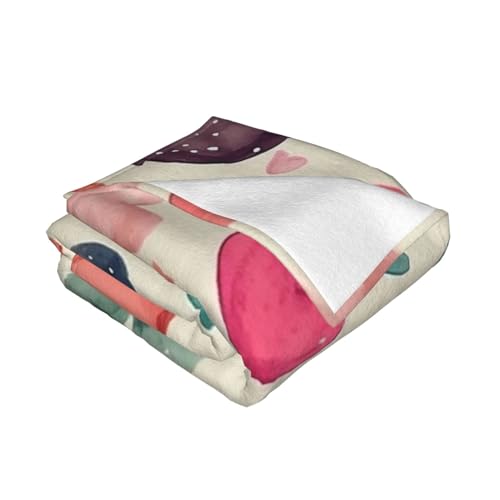 Couverture micro polaire cœur 150x130cm chaude pour lit et canapé - 8