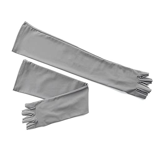 Proteção UV - Mangas com Luva Meio Dedo - 1 par Mangas Braço Homens Mulheres Luvas Sol Protecção Sol