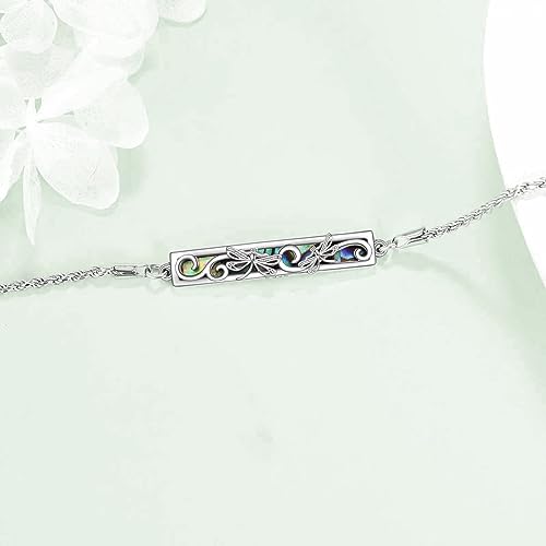 Dragonfly Bracelet Sterling Silver Dragonfly Abalone Shell Bracelet Dragonfly Pendant Jewelry For Women4