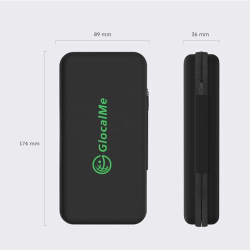 GlocalMe große Tasche mit Netztasche für Kabel oder andere, für GlocalMe Numen Air 5G Mobile Hotspot, Größe: 174 * 89 * 36mm (Numen Air-Schutzhülle)