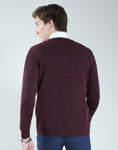 Image of Monte Carlo Men's Regular Fit Pullover | Solid V Neck Style | Full Sleeves Pull On | Warm & Stylish Winter Fashion Sweater | Winter Sweater for Men's