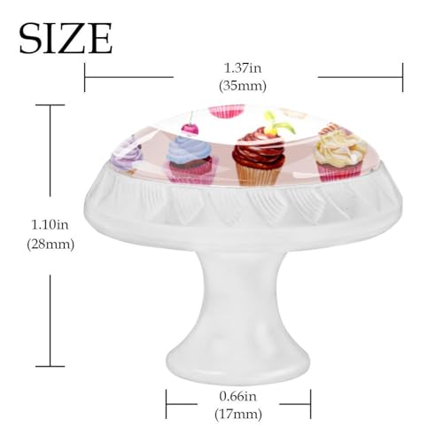 Tqmspg Lot de 4 poignées de tiroir en forme de crème glacée pour cuisine, armoire, placard – vue 4